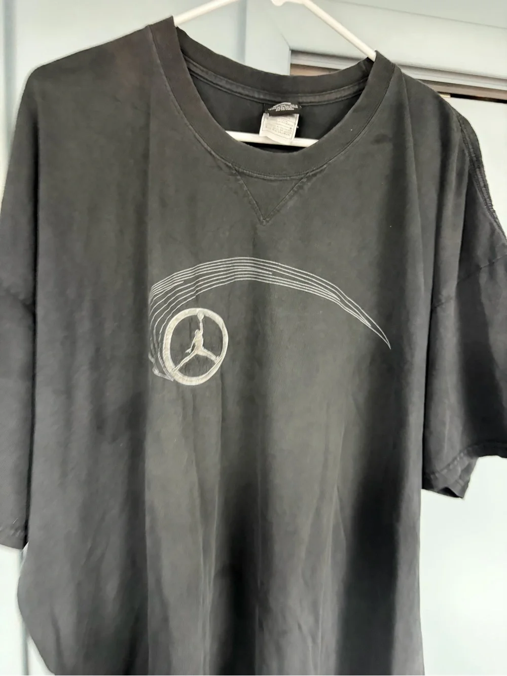Vintage air Jordan nike athletic brand upside down swoosh basketball T-Shirt 3XL